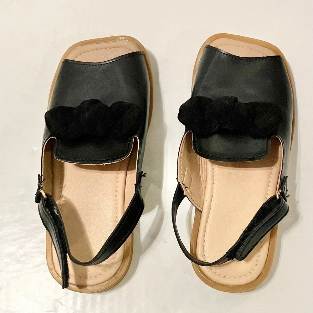 Girls Bowknot Sandals Flat Slingback Toddler Shoes Sz 28 (US 10.5)